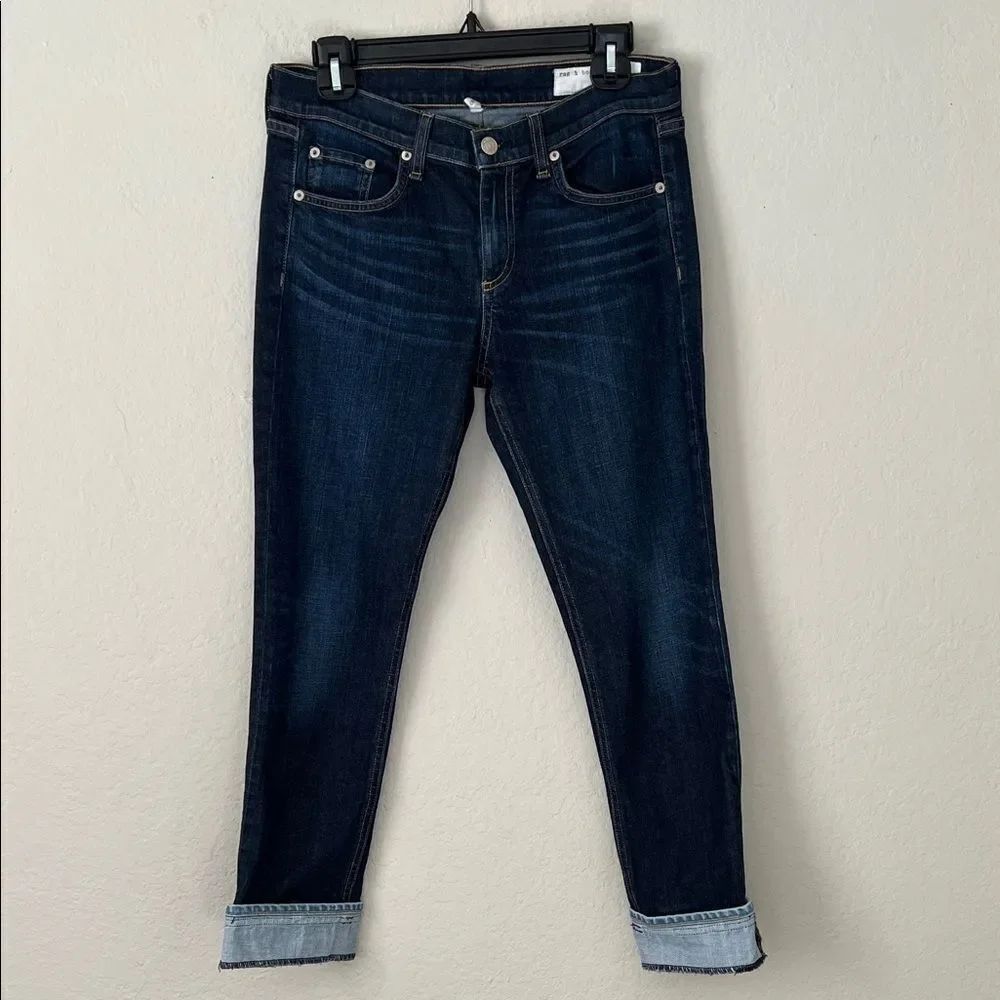 Rag and Bone Dark Blue Cropped Women's Jeans in Size 28